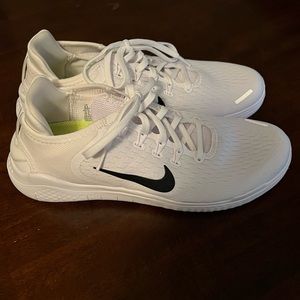 Nike Free RN 2018 Running Shoes White Black Men's US size 9.5